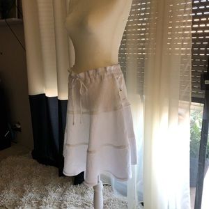 White Linen Skirt